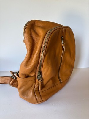 Wanderers Travel Co Pozzuoli Tan Premium Leather Backpack 