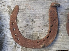 Rusty Used Large Crooked Offset Amish Draft Work Horse Hoof Shoe,Rustic Country