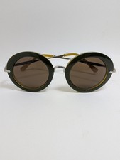 Round Olive Green Sunglasses Metal Arms CE Marked Retro Style Unisex