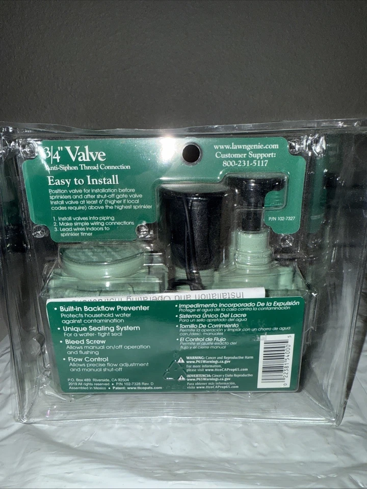 Lawn Genie 54000 RJ 3/4 inch, 150 psi Anti-Siphon Valve with Flow Control - Image 2 of 2