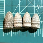 Lot of 4 Civil War Minie Balls Bullets • Dug Lead Relics • Authentic Nice Cond.