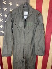 36 L - Army USAF Pilot Flyers Coveralls Flight Suit CWU-27P Green FR D417