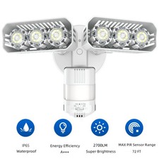 2700lm 27W PIR Motion Sensor Security Light Led Outdoor Garden Floodlight D2D CE