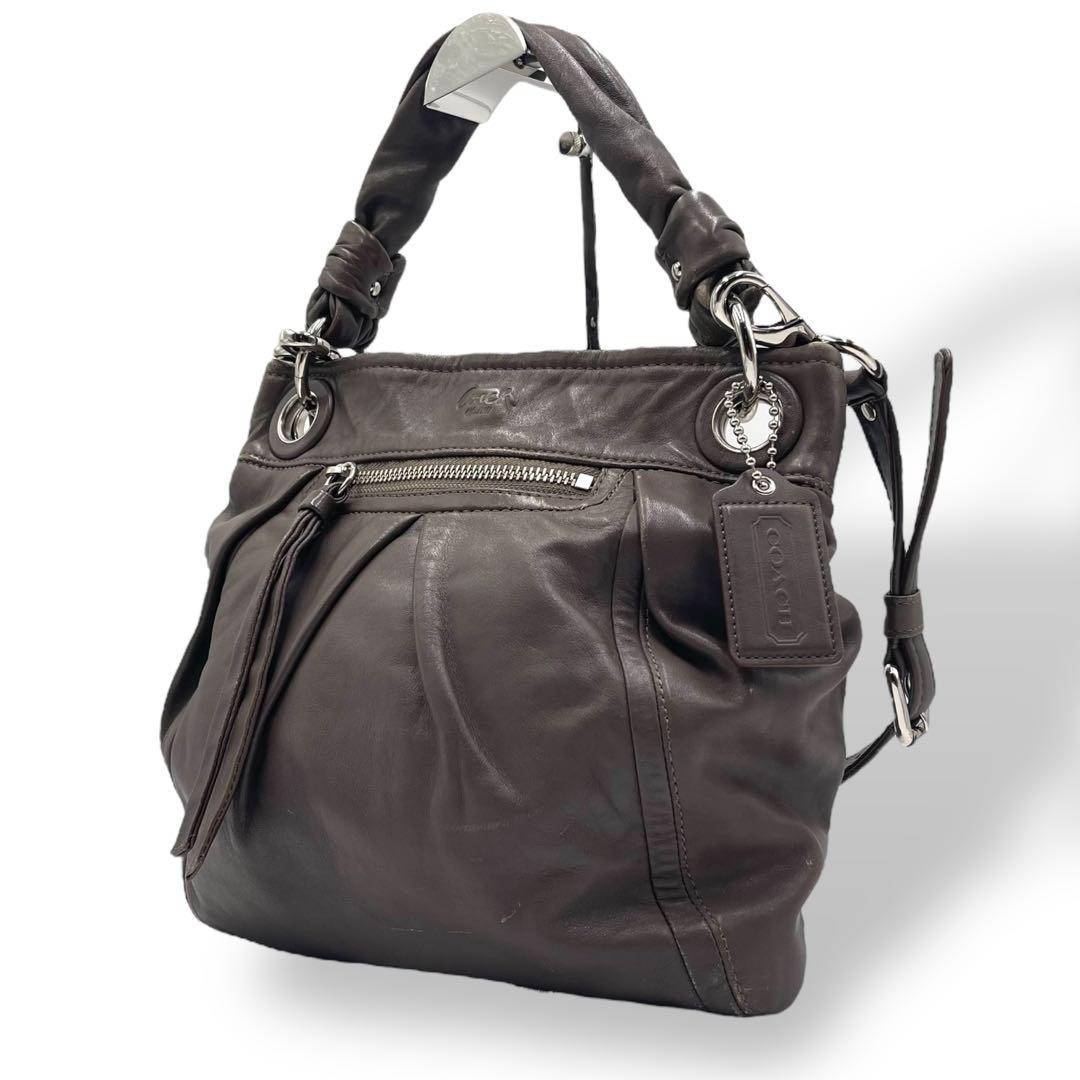 Coach Leather Shoulder Bag 2-Way Crossbody F13416 m4_0706