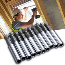 10x Magnetic Bit Holder Set 1/4" Hex Extension Bar for Screwdriver Impact Driver