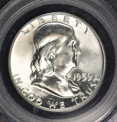 Franklin Silver Half Dollar 1959 P. PCGS MS-65 FBL Blast White Lot 9064-579-7901