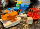 Vintage Fisher-Price Little People Airlift Copter #635 + Marina Sea Plane