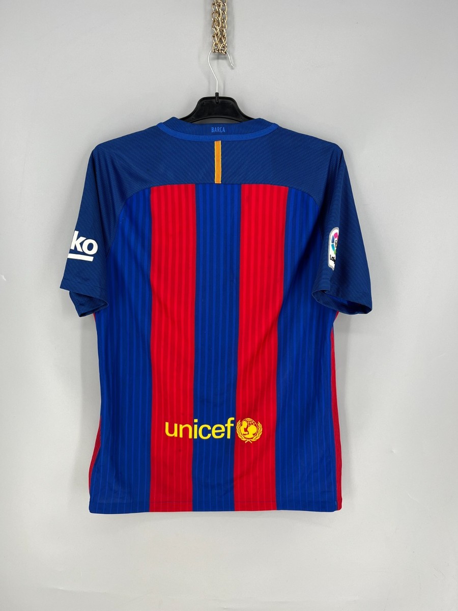 NIKE FCバルセロナ16/17ゲームシャツL beko LaLigaメッシ期 Nike FC Barcelona 2016/17 Home Jersey M LaLiga Patch Beko Dri-FIT