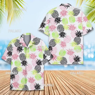 Pineapple Hawaiian Shirt Tropical Aloha Beach Summer Vacation
