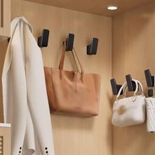 Modern Wall Mounted Hooks 4 Pieces for Towels Selfadhesive and Screw Fix