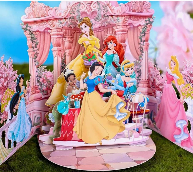 TARJETA EMERGENTE 3D-Saludo Princesa Disney para Cumpleaños para Ella Incluye 1 Sobre, Foto 4 de 4
