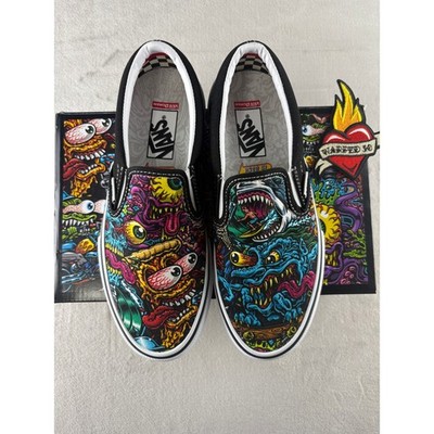 Vans Skate Slip-On Warped Tour 25th Anniversary Monster Print Mens 6.5