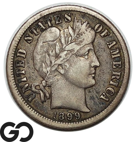 1899-O Barber Dime, VF++, Better Date