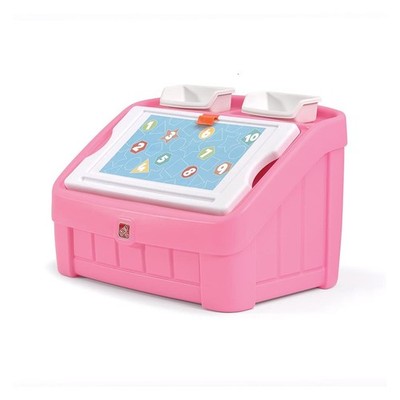 Step2 2-in-1 Toy Box  Art Lid, Kids Toy Storage Bin  Organizer, Easel  Chest