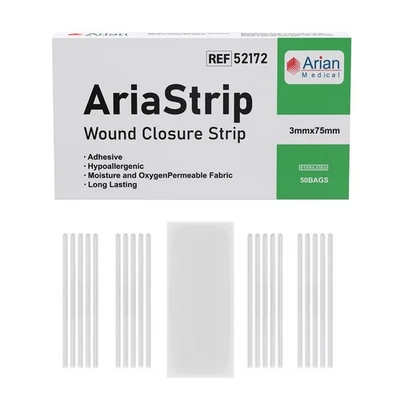 ARIAN MEDICAL Ariastrip 3mm x 75mm 250 Sterile Skin Wound Closure Suture Strips medical use