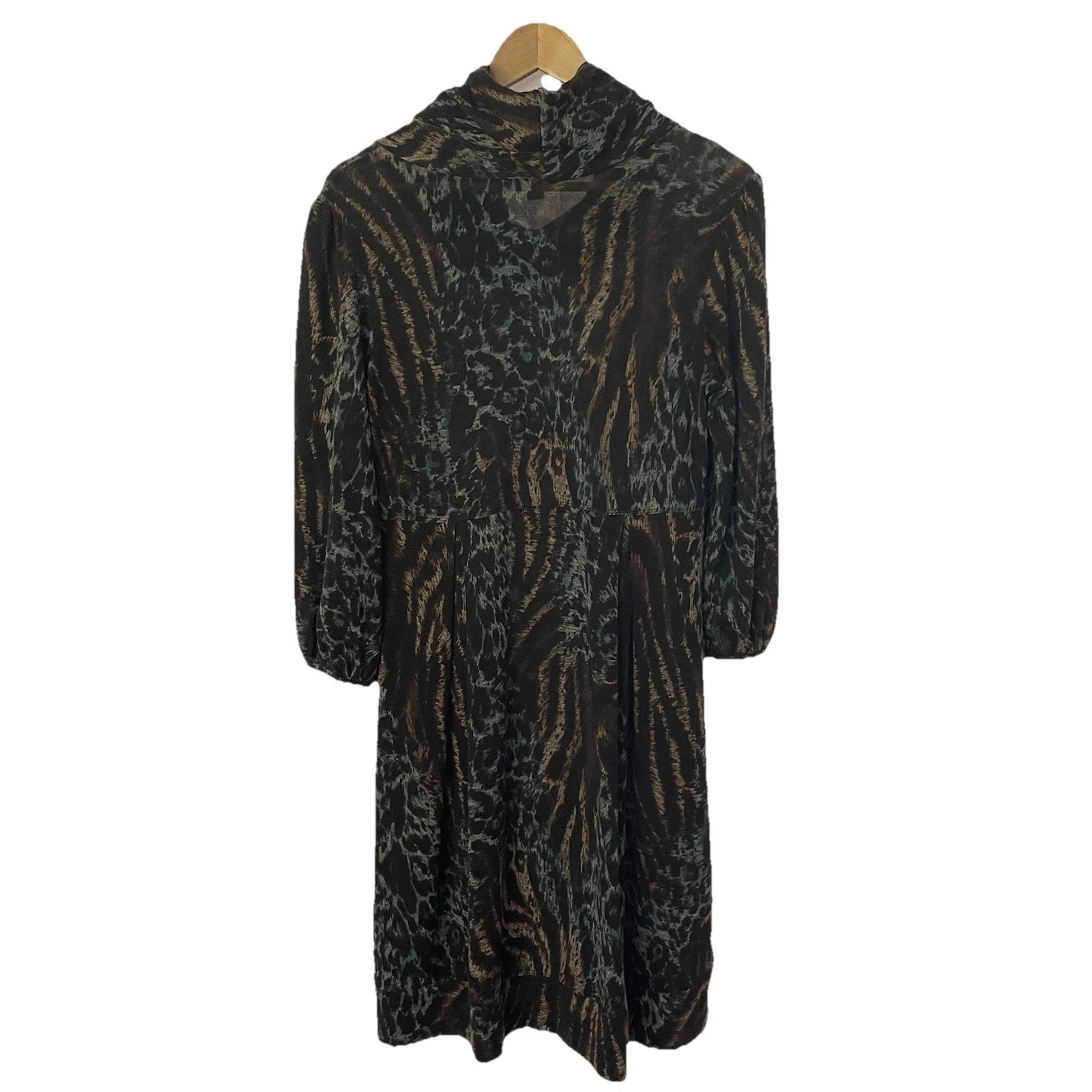Abito donna ALYX taglia grande stampa animalier collo cappuccio manica lunga maglia