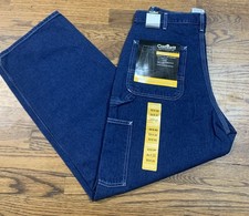 Carhartt Mens Size 33X30 Blue Wash Carpenter Denim Jeans NWT