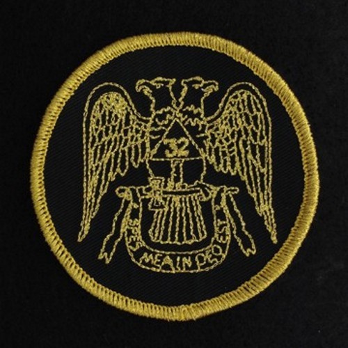 Masonic gesticktes Emblem Aufnäher 32. Grad (SRP-4) - Bild 1 von 1