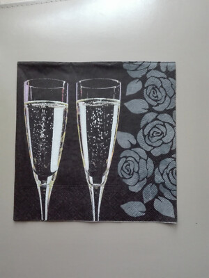 PAPSTAR Napkins 33 x 33cm 3 Ply Tissue 100pcs Party Birthday New Year's Eve