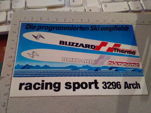 VINTAGE ADHESIVE SKI SKI BLIZZARD RACING SPORT STICKER STICKER 3296 ARCH