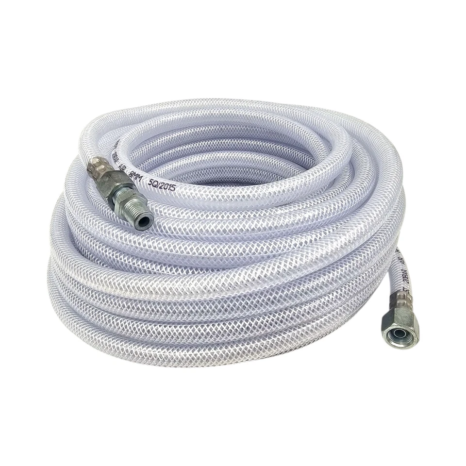 Manguera compresor de aire de goma transparente de 8 mm + accesorios 15 m 300 PSI 20 BAR Foto 2 de 3