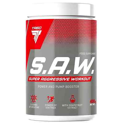 TREC SAW 400/600g  Pre-Workout Booster Energie Konzentration 3 Arten von Kreatin