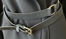 Anne Klein Vintage  PUNK  Black Rubber Double Wrap 1980  s M Coveted