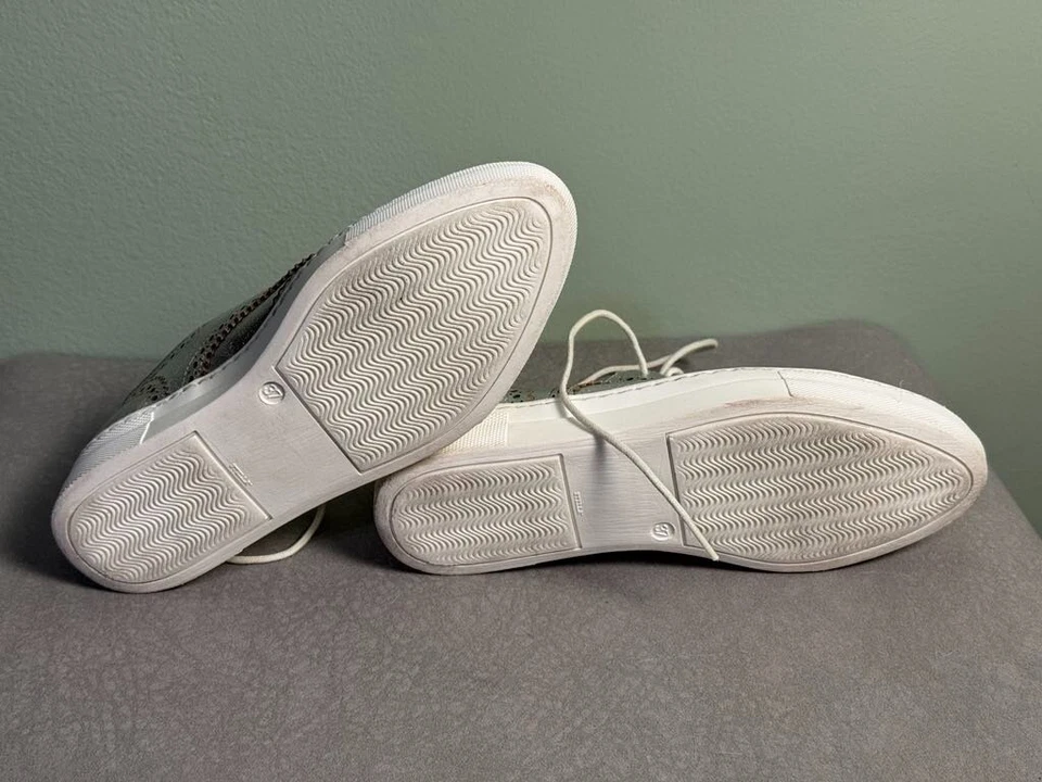 Shellys London Platform Lace Up Oxford Shoes - Metallic Silver Sneaker Size 7 - Image 4 of 4