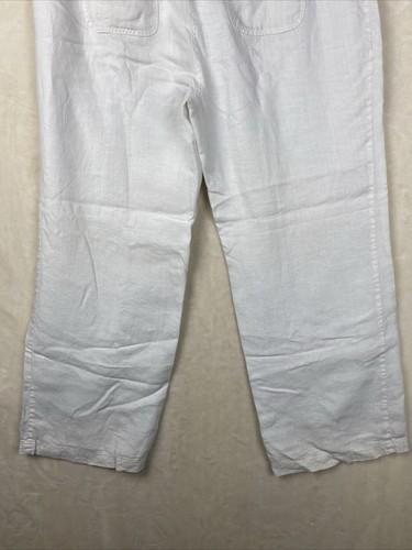 JM Collection Pants Womens 18 Plus 100% Linen Wide Leg Pockets Hi Rise Beachy - Picture 10 of 15