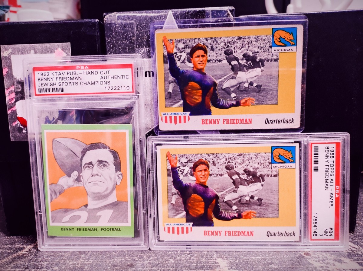 1955 Topps All American Benny Friedman RCs KTAV PSA 7 Michigan
