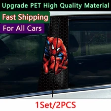 2PCS Cool Man Anime Car B Pillar Sticker Center Column Cover Decals