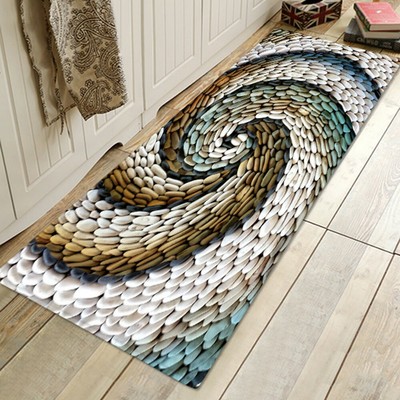 Cobblestone Soft Floor Bath Mat Rugs Doormat Non Slip For Bathroom