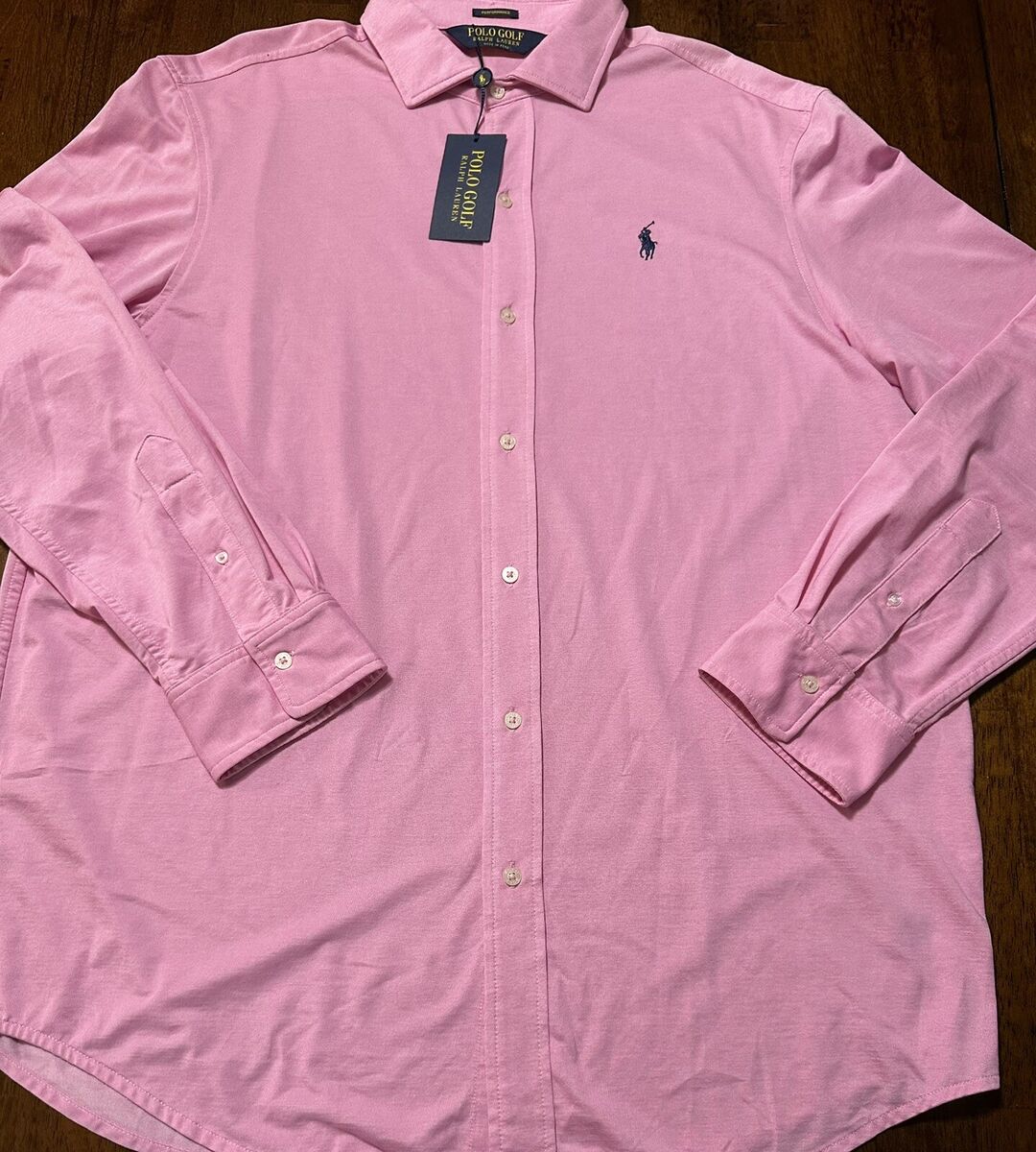 NEW Polo Golf Ralph Lauren XL Long Sleeve Shirt Pink Classic NEW Polo Golf Ralph Lauren XL Long Sleeve Shirt Pink Classic