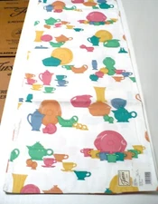 FIESTA VINTAGE TABLE RUNNER Pastel Colors: New 1996 Original Stock 15 in x 90 in
