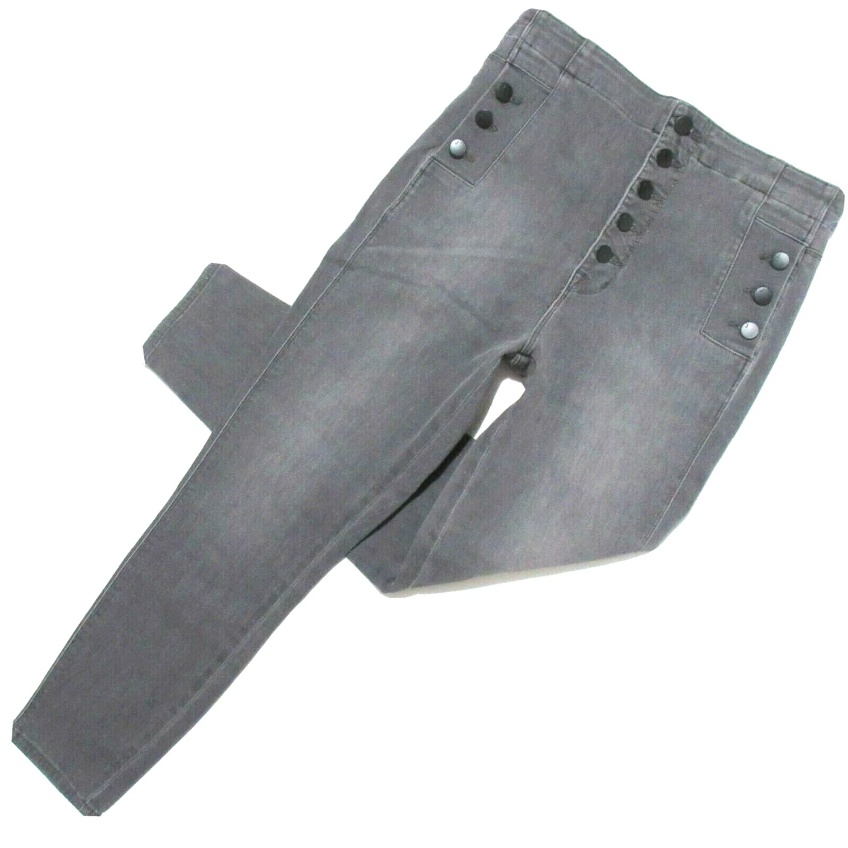 Jeans J Brand Skinny Déchirés Aux Genoux - Taille 27 - Haute Taille - Gris - Occasion Très Bon état