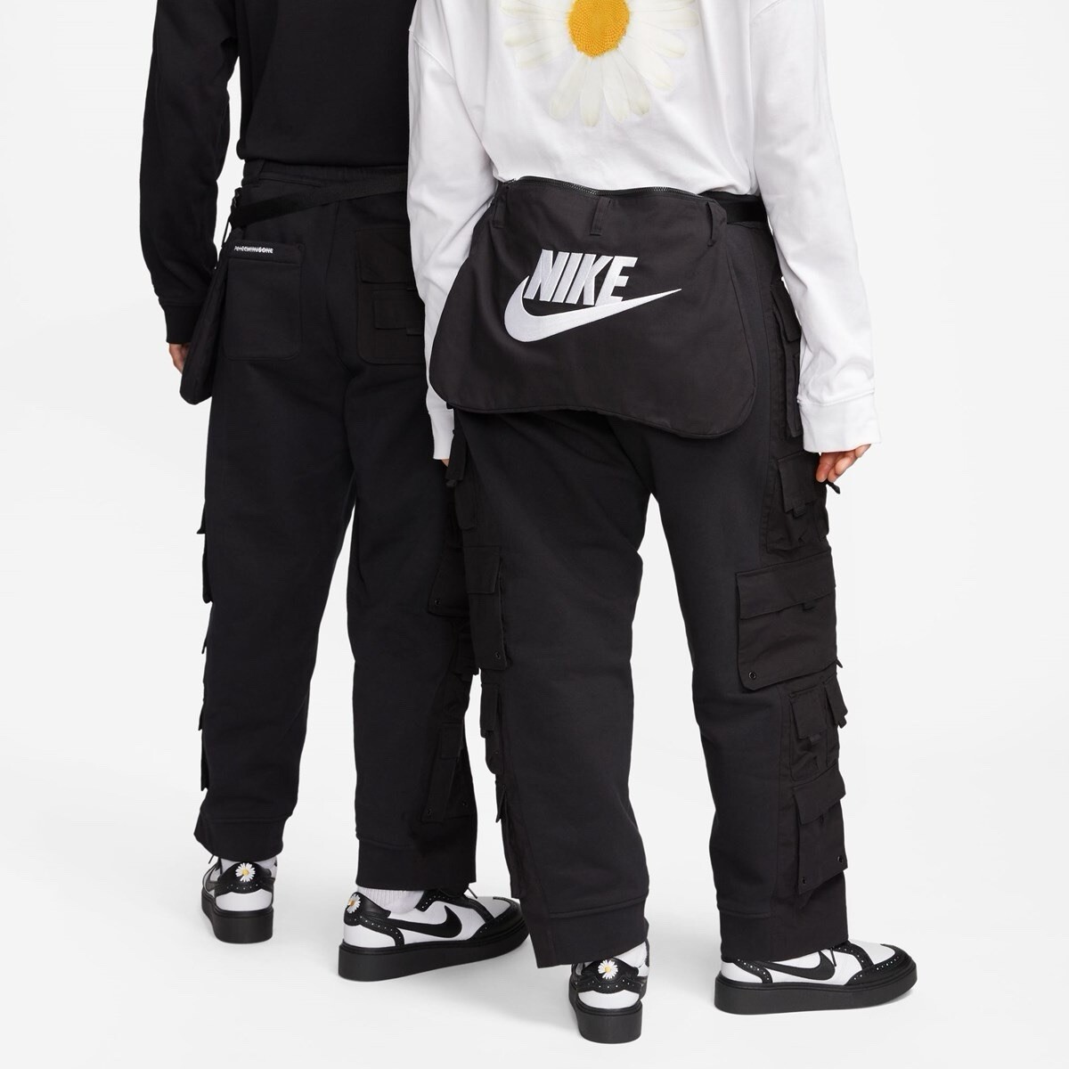 Size XL- Nike x Peaceminusone Unisex G-Dragon Wide Pants, Black