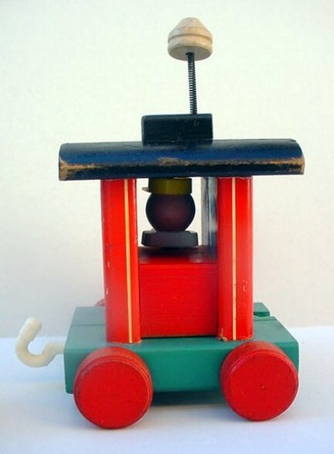 Vintage 1963 Fisher Price Little People Huffy Puffy Train #999 4 Piece Set - Picture 16 of 24
