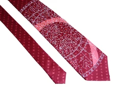 NEW CosmoDream SILK TIE, Art Astronomy Astrology Zodiac Star Map, 57" NWOT Mens