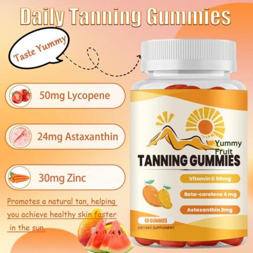 Bräunung_Gummis, natürliche Bräunungsergänzung für Hautgesundheit & Glanz 60 Stück 125g - Bild 13 von 13