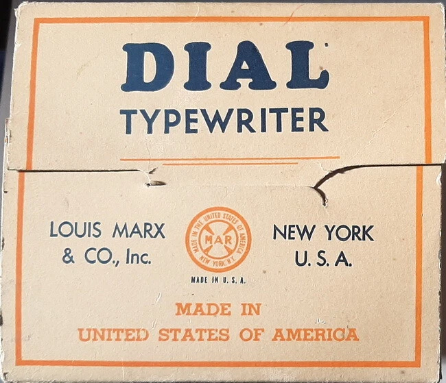 Máquina de escribir 'esfera' de hojalata litografiada de 1920 a 1930, Louis Marx en caja original Foto 2 de 4