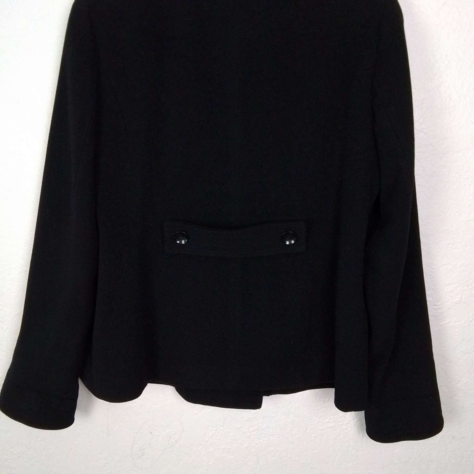 Croft Barrow Women's Solid Black Collared With Po… - image 4