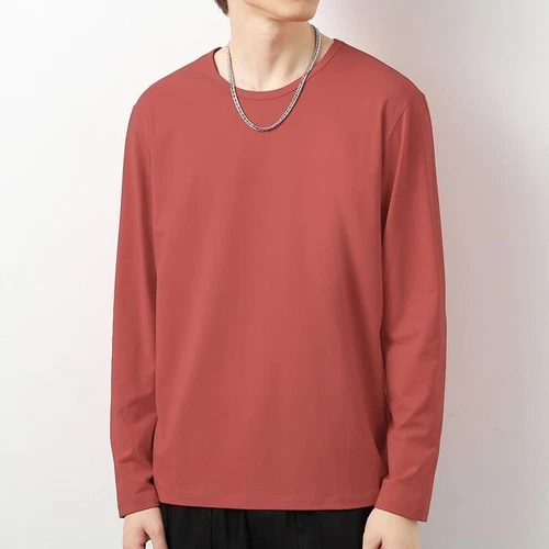 Herren Pullover T-Shirts Locker Rundhals Langarm Oberteile Streetwear Freizeit T-Shirt - Bild 2 von 40