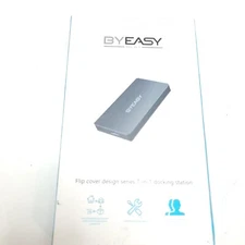 Byeasy Flip Cover Design Series 7-in-1 Docking Station UC106 Silver