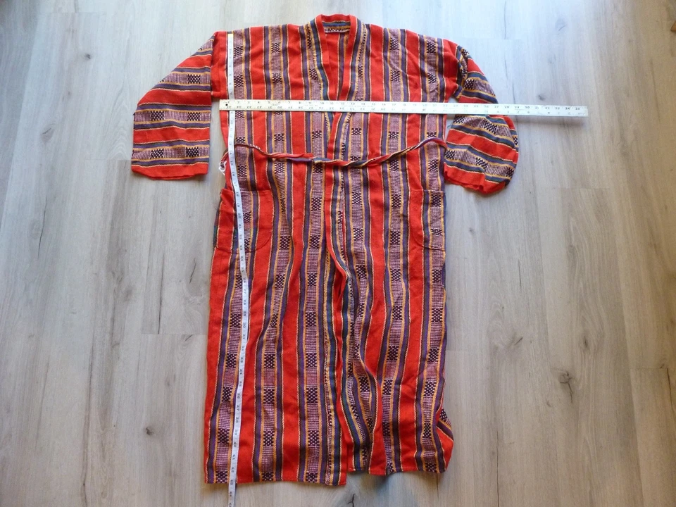 Bata Mexicana De Colección Para Hombre Talla Única Suroeste Azteca Geométrica Boho Hippie Foto 4 de 4