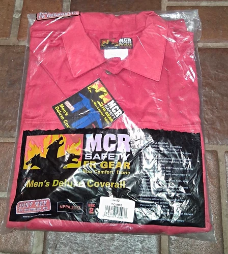 MCR Safety Deluxe FR Coverall DC1R52 Flame Resistant Regular Size 52 NWT Red video thumbnail