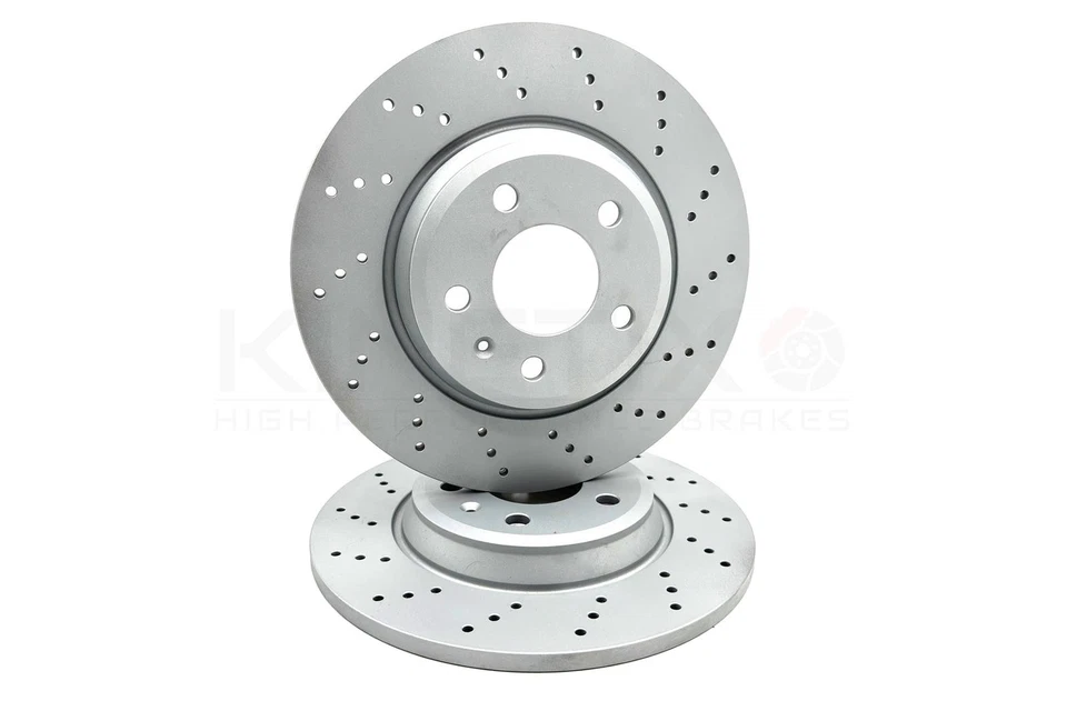 Para Audi A4 B8 2.0Tdi 07-15 Perforados Freno Trasero Discos Brembo 300mm Solid - Imagen 2 de 4