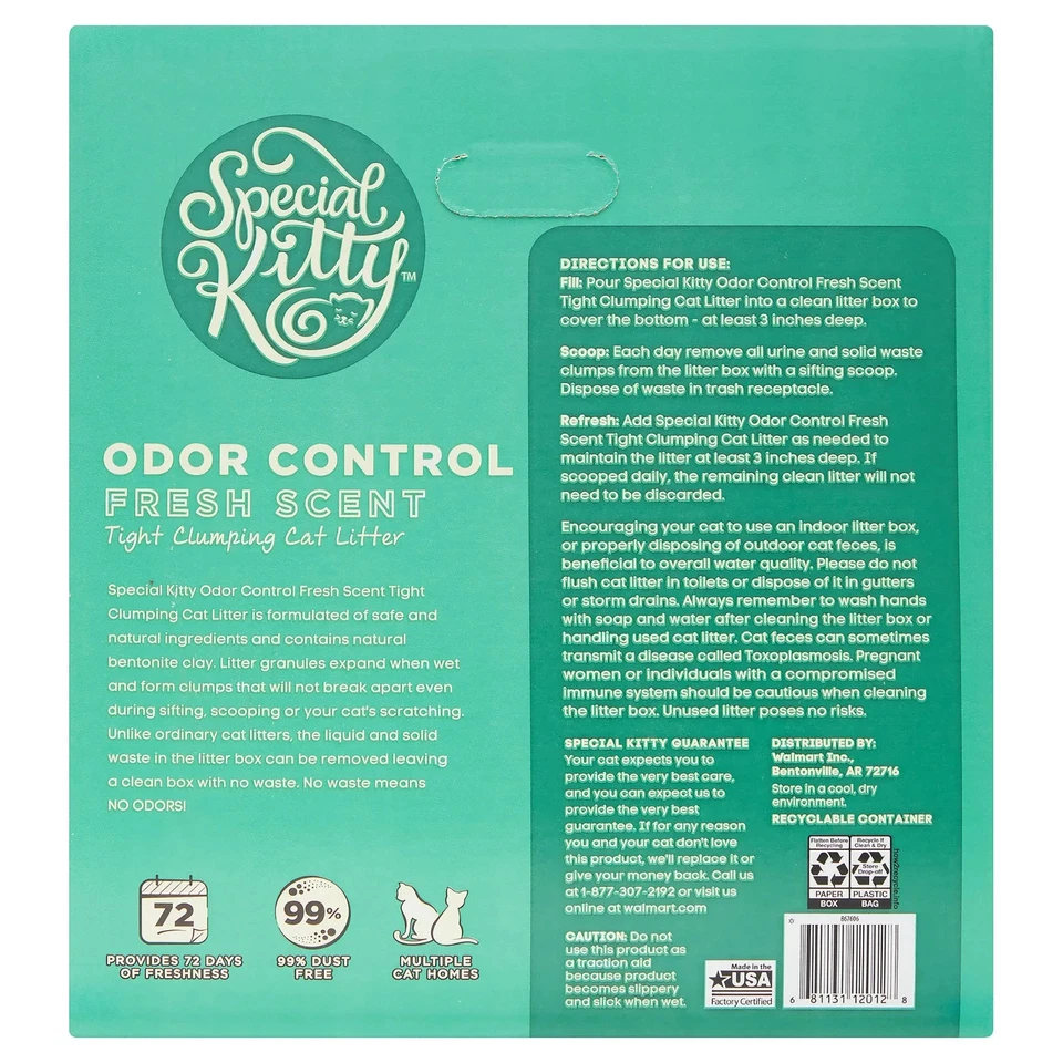 Arena para gatos especial para gatitos, aroma fresco, 40 lb, 3 paquetes Foto 4 de 4