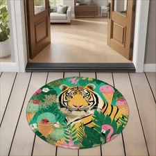 1 Flannel Floor Mat, Zoo Adventure Theme, World Wildlife Festival Mat, Best Sell