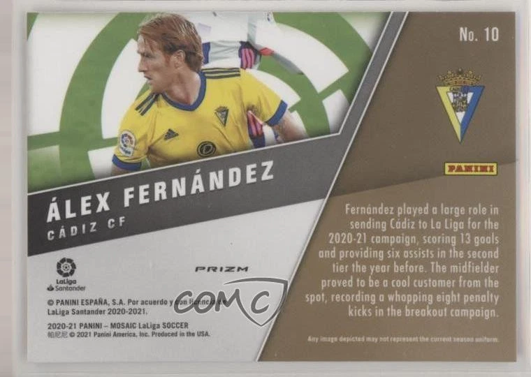2020-21 Panini Mosaic La Liga Montage Prizm Alex Fernandez Álex Fernández #10 - Image 2 of 2