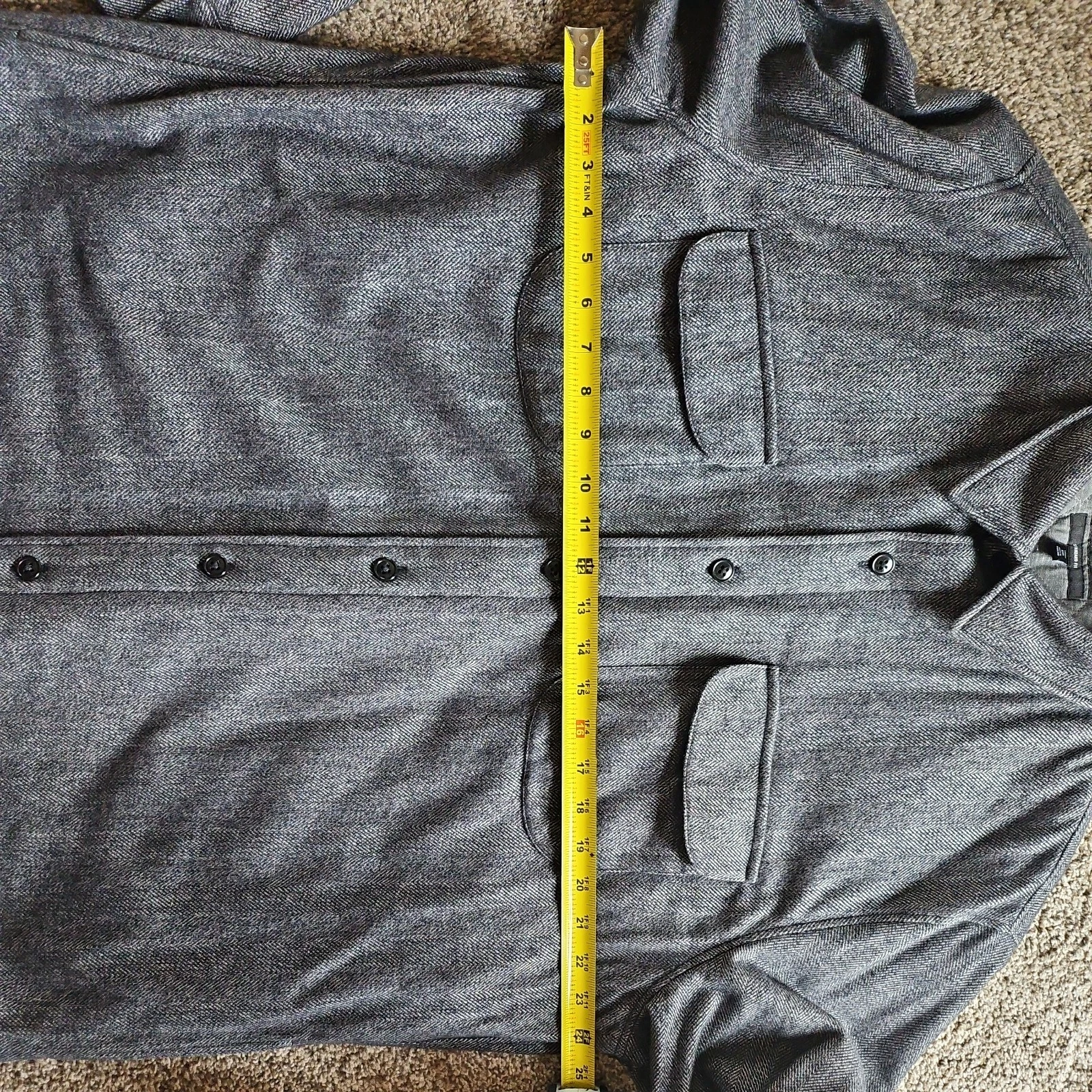 Men's Bonobos Quilted Standard Fit Shacket Black And White Herringbone XXL - product detail image 13
